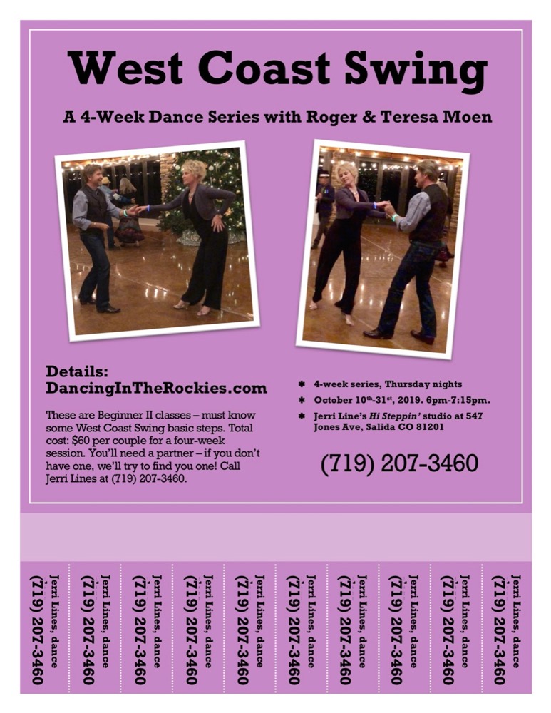 October 2019 West Coast Swing classes